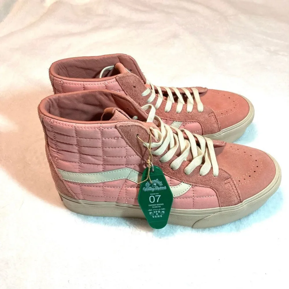 JFG x Vans Sk8 Hi-Reissue Platform LX Coral Almond NWT NWOB Pink Cream Sz 12